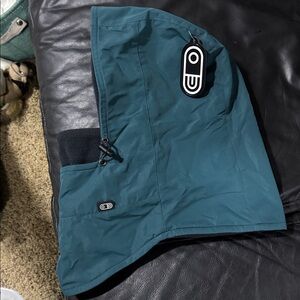 Teal Hood with Logo spruce air blaster hoodie storm hood